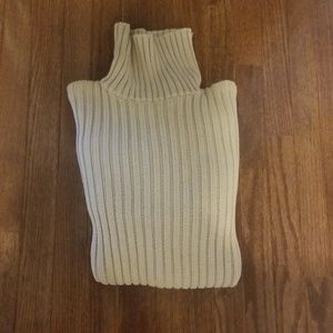 Nordstrom ribbed, beige turtleneck sweater